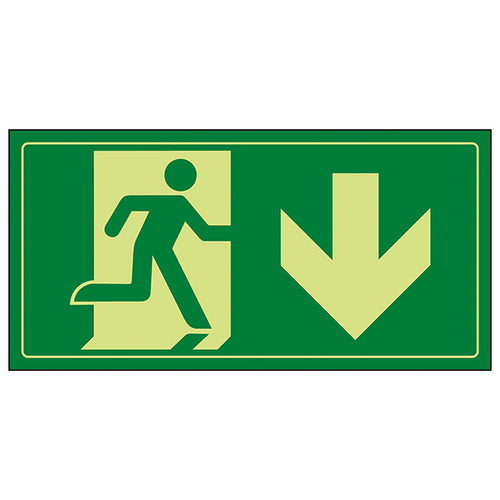 Photoluminescent Fire Exit Safety Sign For Offices Now