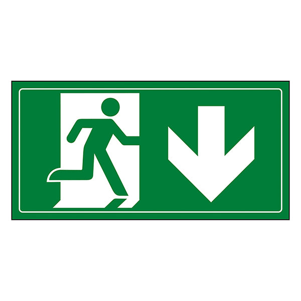 Fire Exit Safety Sign High Visibility BS For Workplaces