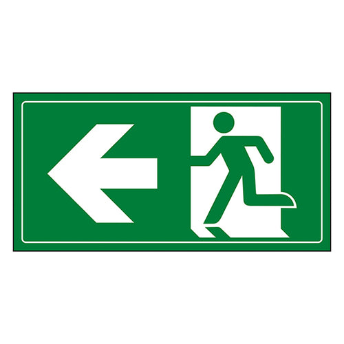 Fire Exit Safety Sign Compliant EN ISO 7010 For Workplaces