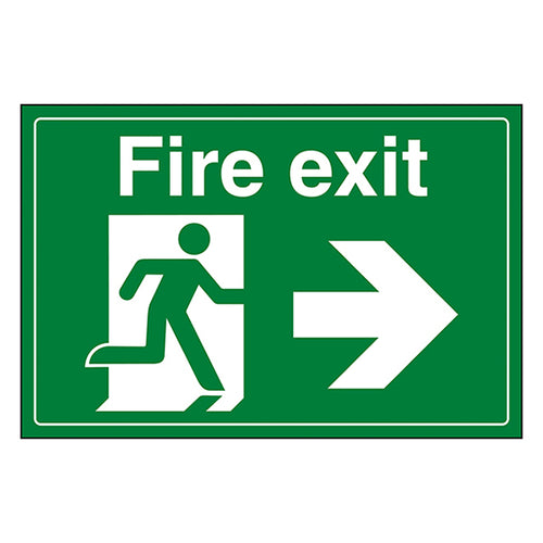 Fire Exit Safety Sign Compliant EN ISO 7010 For Workplaces
