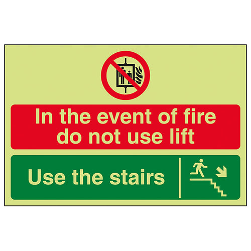 Photoluminescent Emergency Safety Sign For Facility Manager