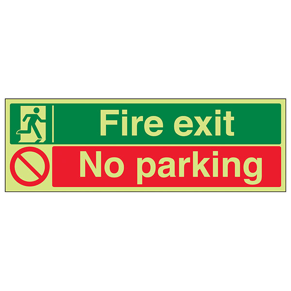 GITD Photoluminescent Fire Exit Safety Sign For Facilities