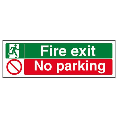 Fire Exit No Parking Safety Sign BS5499 Compliant Essential