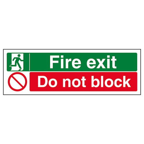 Fire Exit Safety Sign Clear Escape Route For Workplace