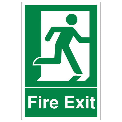 Fire Exit Portrait Safety Sign ISO Compliant For Workplace
