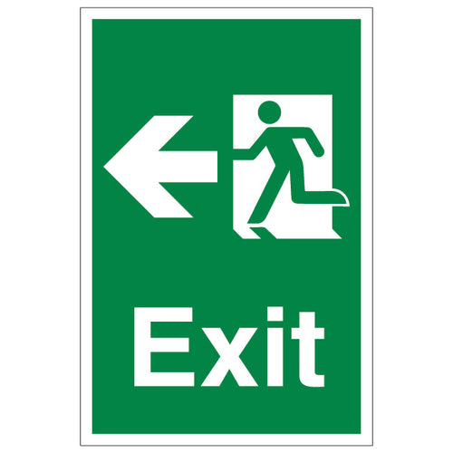 Exit Arrow Left Safety Sign Workplace Fast Evacuation