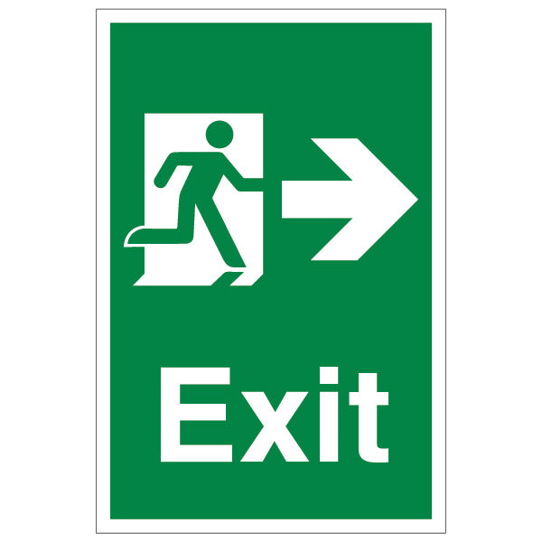 Exit Arrow Right Safety Sign Emergency Escape Aid For Office