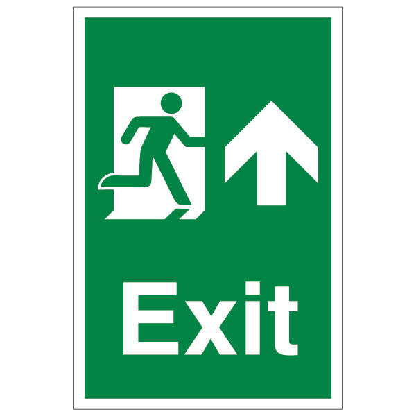Exit Arrow Up Safety Sign Visible For Workplaces ProSafe