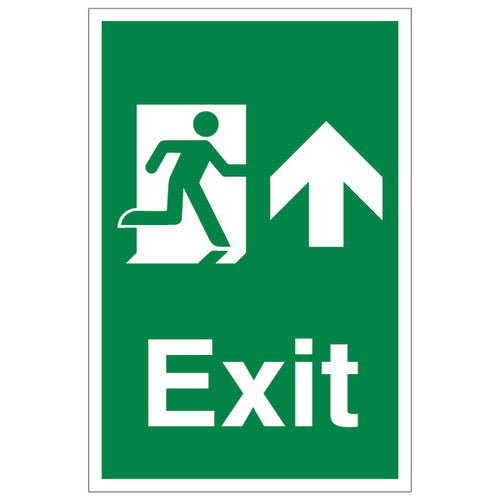 Exit Arrow Up Safety Sign Visible For Workplaces ProSafe