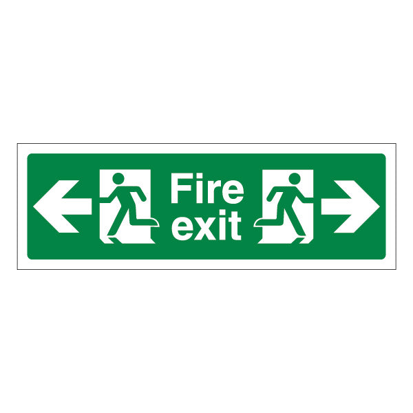 Fire Exit Left Right Safety Sign Compliant For Workplace