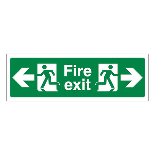 Fire Exit Left Right Safety Sign Compliant For Workplace