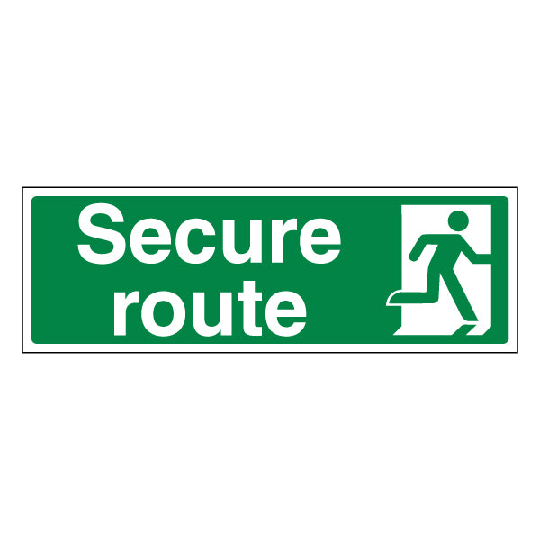 Secure Route Right Safety Sign ProtectUK High Sites