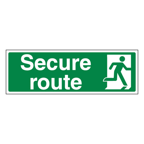 Secure Route Right Safety Sign ProtectUK High Sites