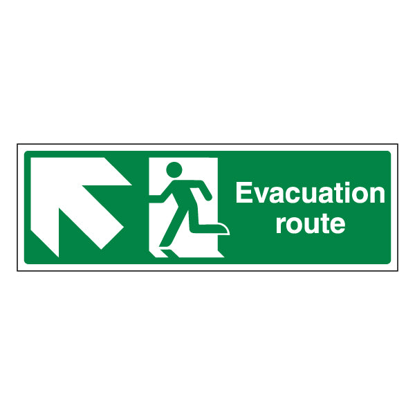 ProtectUK Evacuation Route Durable Safety Sign Facilities