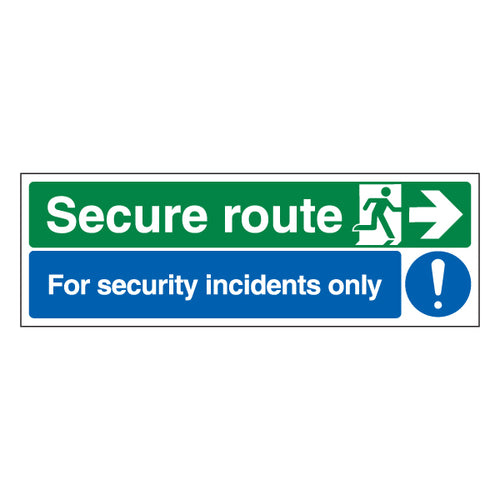 Evacuation Route Arrow Right Safety Sign For Security Teams
