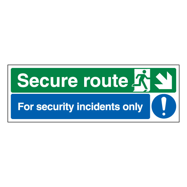Secure Route Safety Sign Critical Evacuation For Facilities