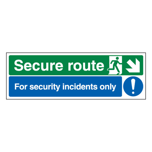 Secure Route Safety Sign Critical Evacuation For Facilities