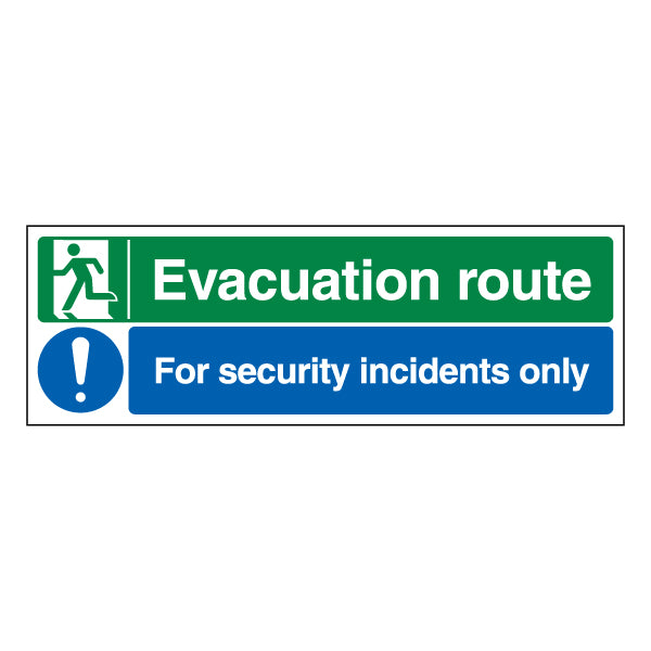 Evacuation Route Left Safety Sign Critical For Premises