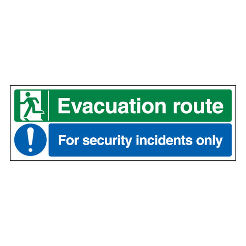 Evacuation Route Left Safety Sign Critical For Premises