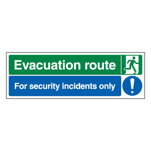 Evacuation Route Right Safety Sign ProtectUK For Managers