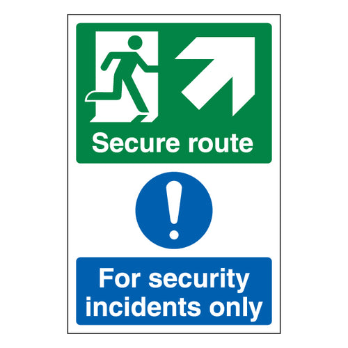 Secure Route Safety Sign Official Evacuation For Premises