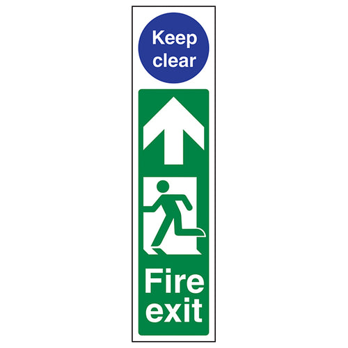 Fire Exit Door Plate Left Keep Clear Safety Sign For Work
