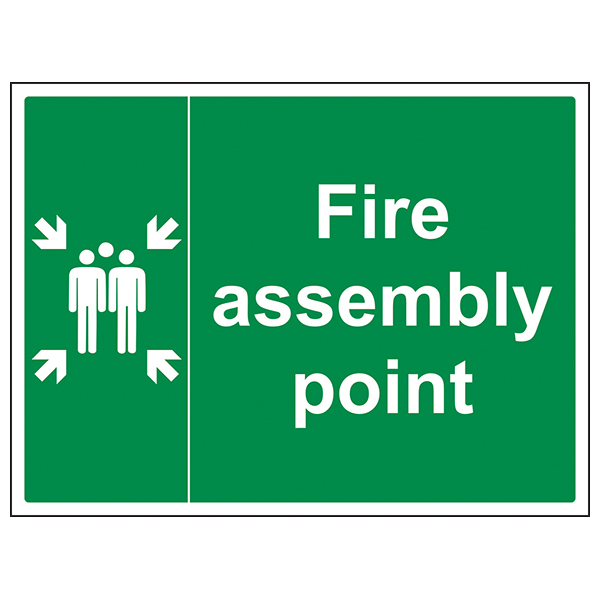 Fire Assembly Point Safety Sign Clear Compliant Workplaces