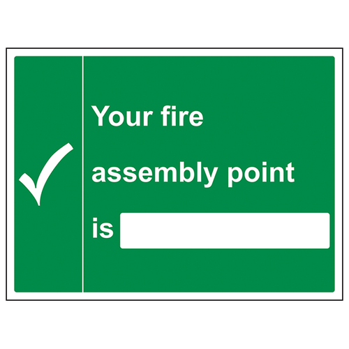 Fire Assembly Point Safety Sign Compliant For Workplace