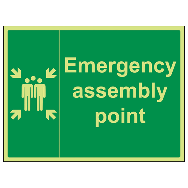 GITD Emergency Assembly Point Safety Sign For Workplace