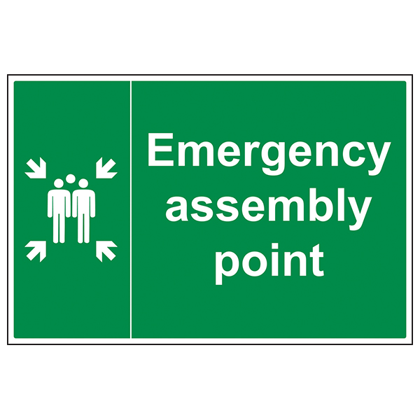 Emergency Point Safety Sign Durable Compliant Workplace