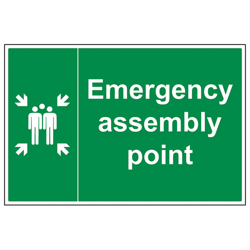 Emergency Point Safety Sign Durable Compliant Workplace
