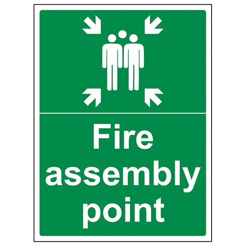 Fire Assembly Point Safety Sign Compliant For Workplaces