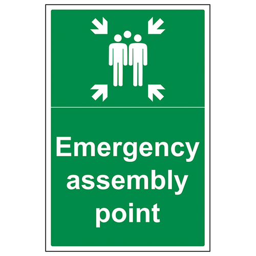 Emergency Assembly Point Safety Sign Compliant Workplace