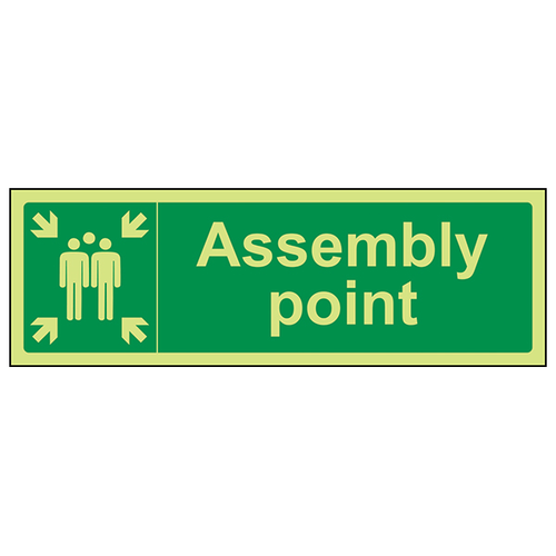 GITD Assembly Point Safety Sign Compliant For Workplaces