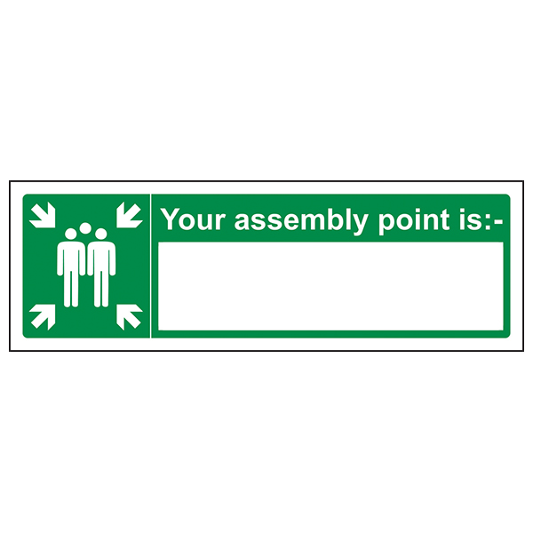 Assembly Point Safety Sign Clear Emergency Workplace