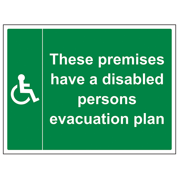 Disabled Plan Safety Sign Compliant Escape Map For Managers