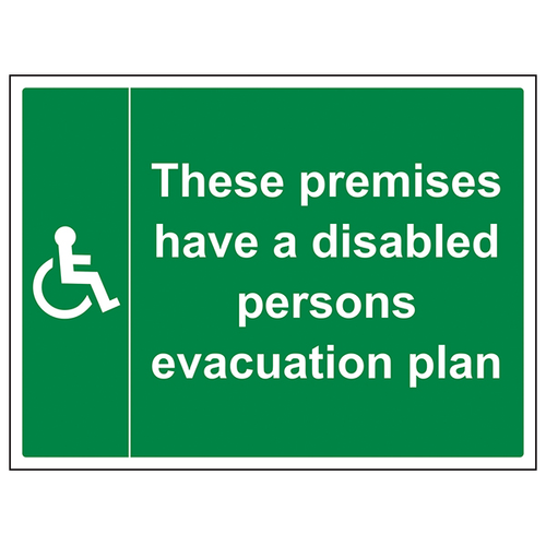 Disabled Plan Safety Sign Compliant Escape Map For Managers