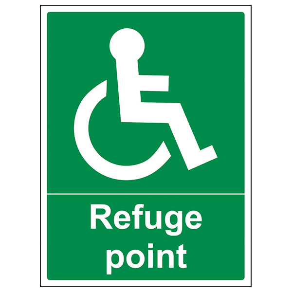 Refuge Point Safety Sign Clear Escape For Facilities
