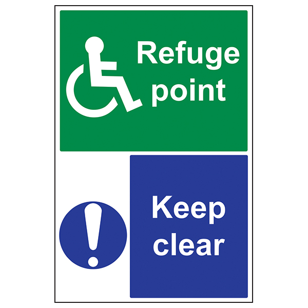 Refuge Point Keep Clear Safety Sign Essential For Workplace