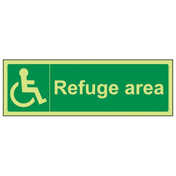 GITD Refuge Area Safety Sign Compliant For Workplaces