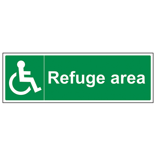 Refuge Area Safety Sign Durable Compliant Workplace