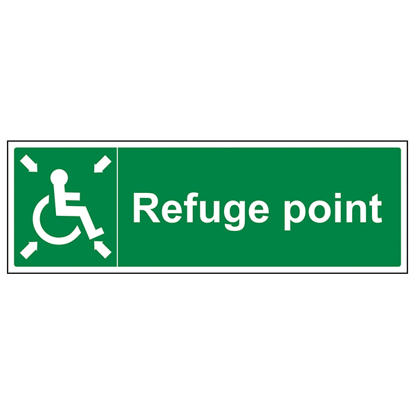 Refuge Point Safety Sign Emergency Escape For Workplace