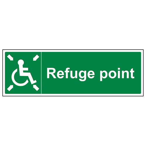 Refuge Point Safety Sign Emergency Escape For Workplace