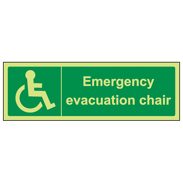 GITD Evacuation Chair Essential Safety Sign For Facilities