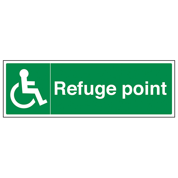 Refuge Point Safety Sign Emergency Evacuation For Buildings