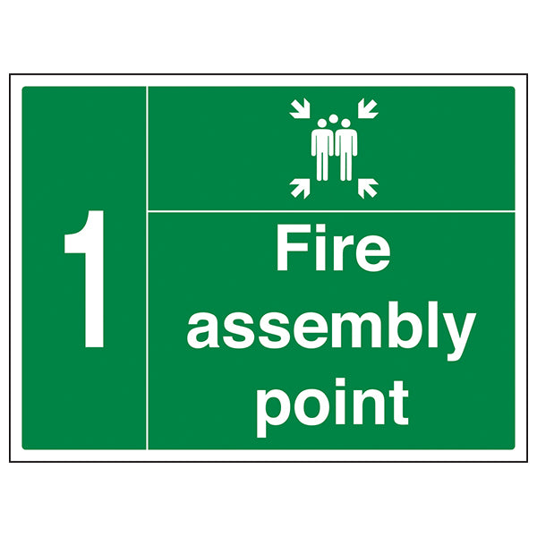 Fire Assembly Point Safety Sign Essential Clear For Staff