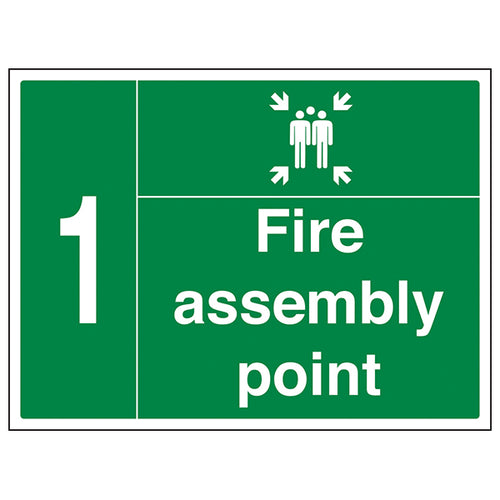 Fire Assembly Point Safety Sign Essential Clear For Staff