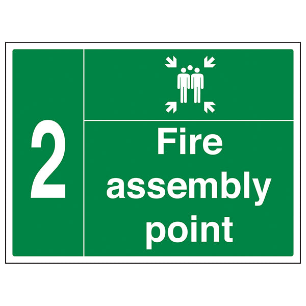 Fire Assembly Point Safety Sign Compliant Clear Staff