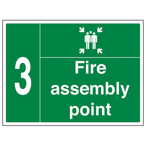 Fire Assembly Point Safety Sign EN ISO Compliant Staff