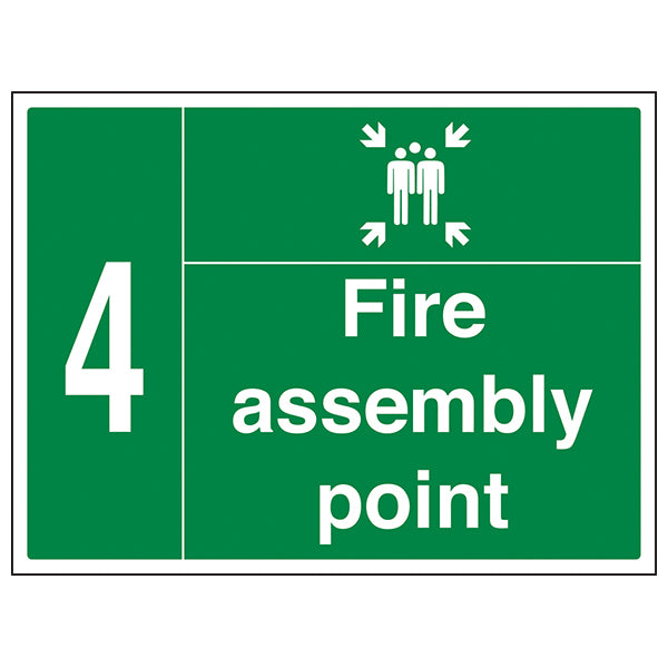 Fire Assembly Point Safety Sign EN ISO Compliant For Staff
